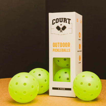 Court Outdoor Pickleballs - Set of 3